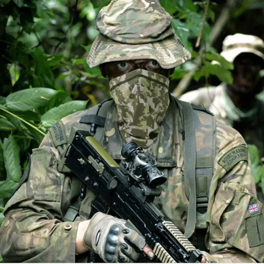 Summer Camo Bandana Neck Gaiter Outdoor CS Balaclava Headwear Tube Scarf US FAST